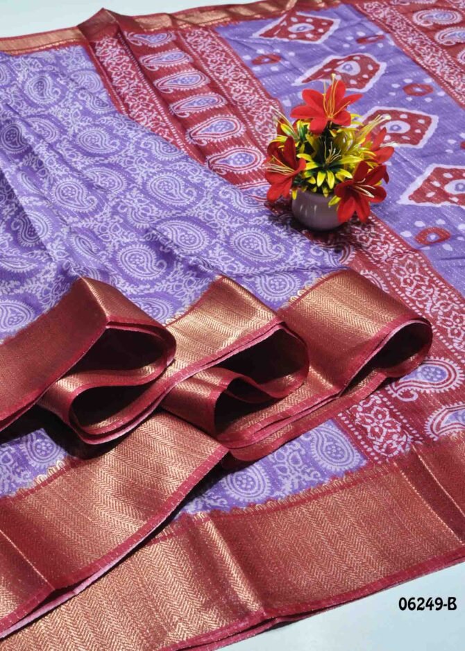 Nisharthika- 06249-B  Violet Color Elagant Dola Silk Saree CM1237254 (LR2C)