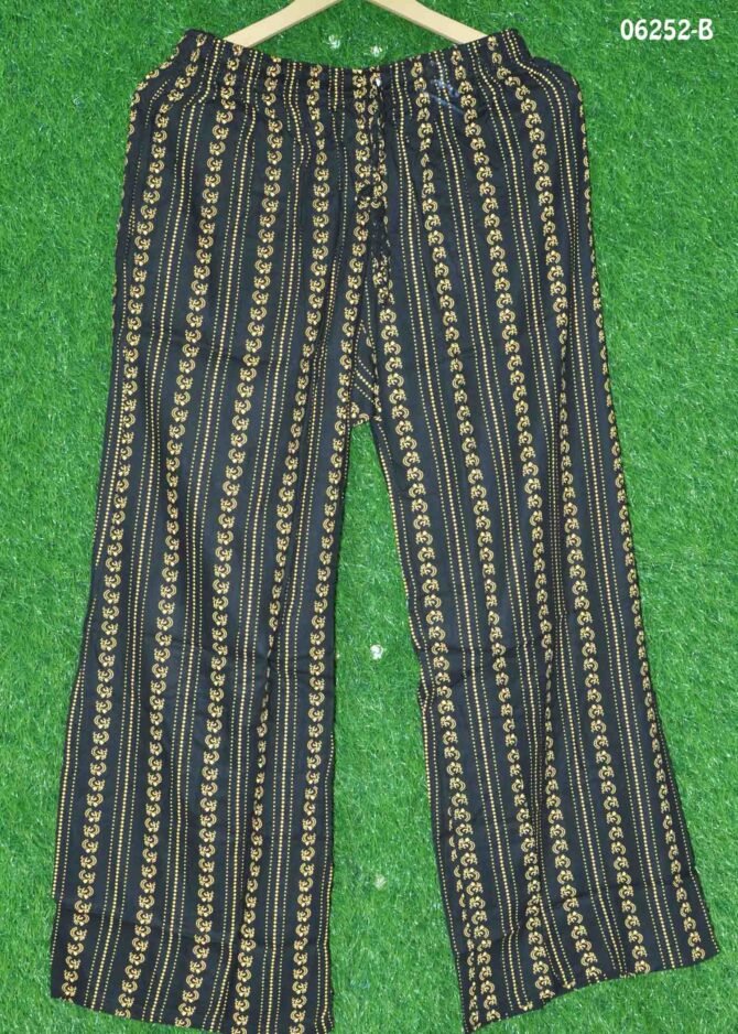 Oormila - 06252-B  Black Color Women Foil Printed Relaxed Palazzo Pant with Pocket CM1237728 (LR2D)