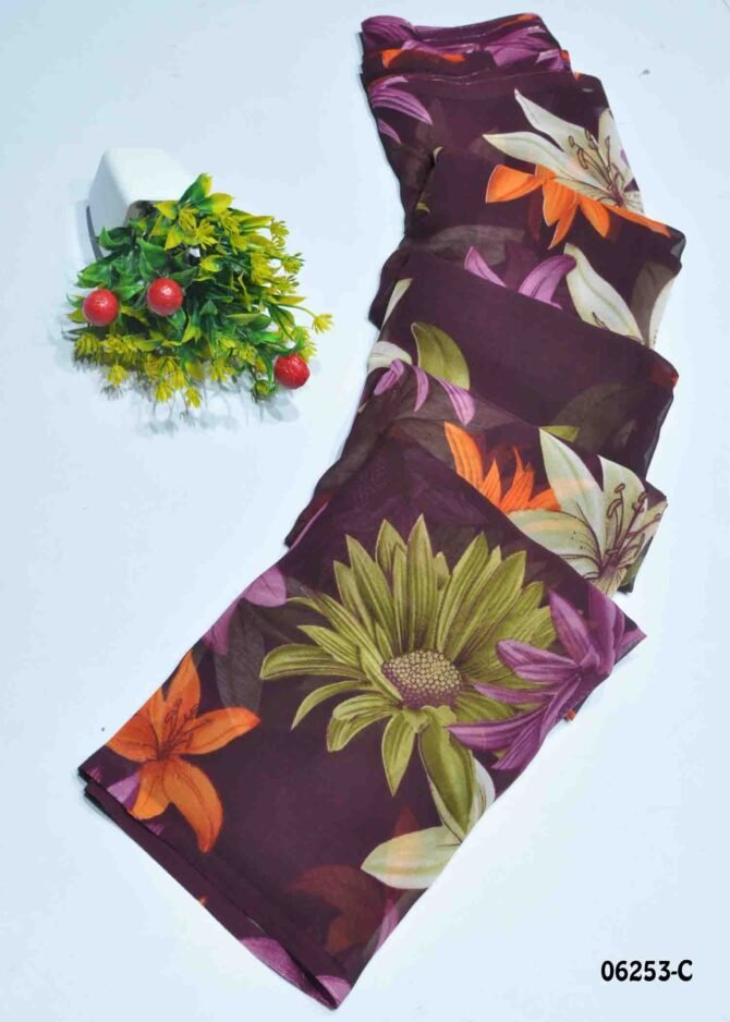 Bruntha - 06253-C   Purple Color Grand Look Soft Georgette Saree CM1228241 [RR4C]