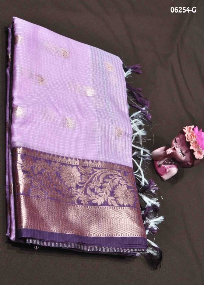 Vidyutha - 06254-G  OrchidPurple Color Excellent Jute Silk Cotton Saree CM1210868 (LR6E)