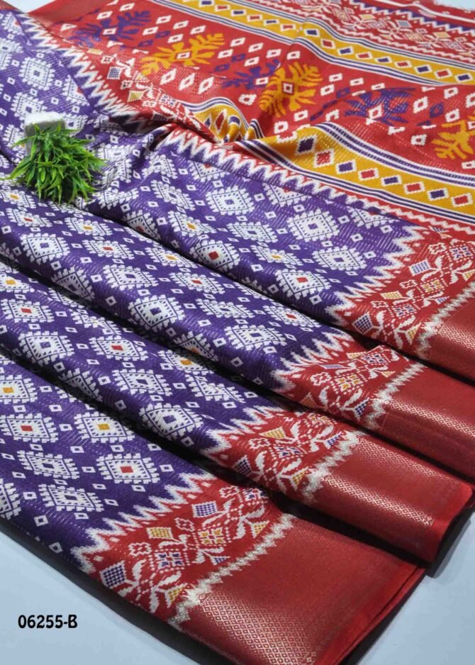 Yogeetha - 06255-B   Violet Color Dola Silk Saree CM1225456 (RR4C)
