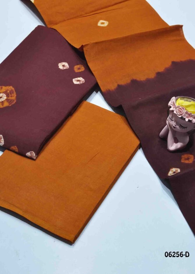 Vineetha - 06256-D  WalnutBrown Color Pure Cotton Salwar Material CM1234832 (LR2E)