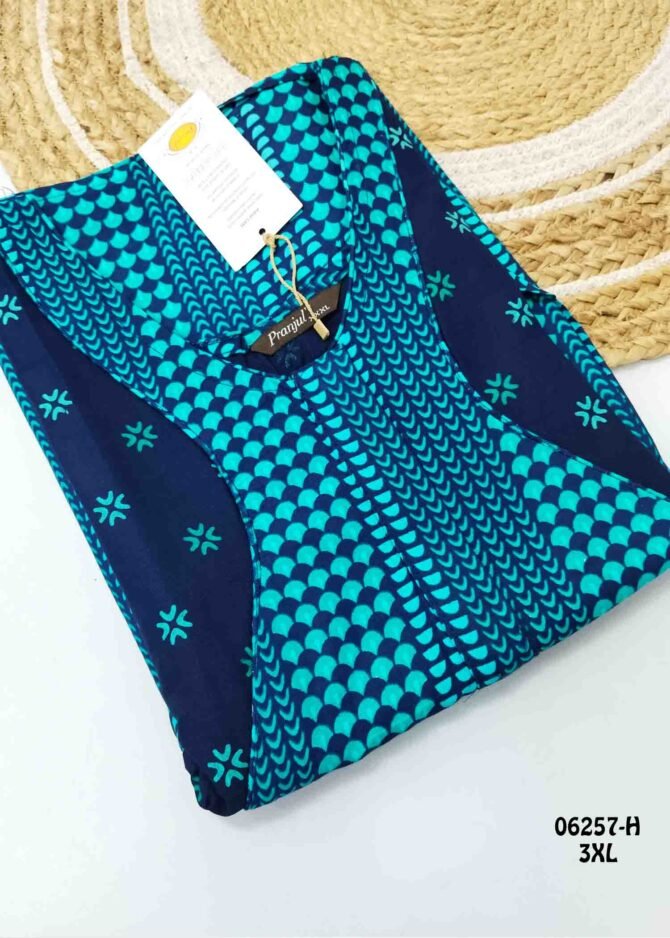 Bruntha -06257-H  [3XL]  Navyblue Color (Pranjul Brand) Cotton Readymade Pocket Nighty CM1236059 (LR2E)