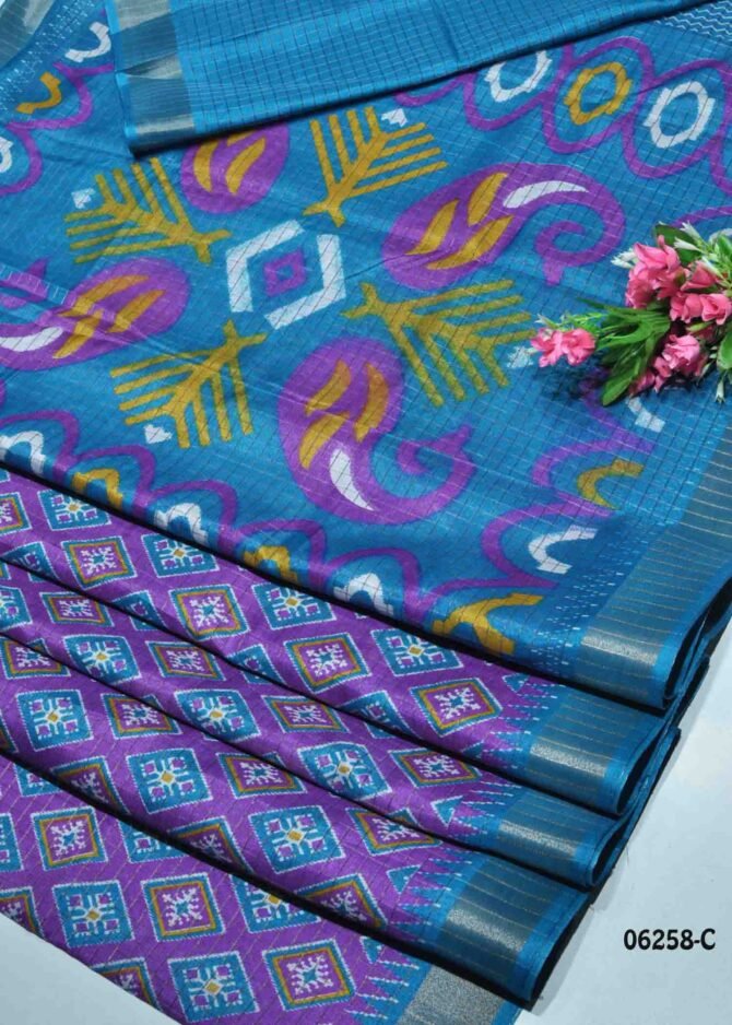 Vishakasri - 06258-C   Violet Color Beautiful Look Synthetic Cotton Saree CM1216664 (RR4B)