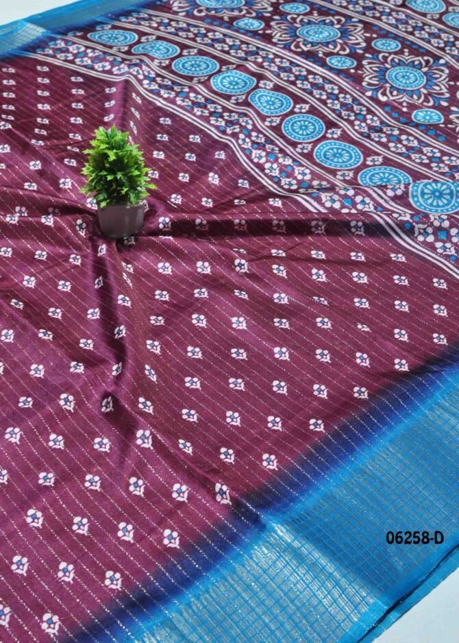 Shreenithya- 06258-D  Purple Color Elagant Dola Silk Saree CM1237254 (LR6C)