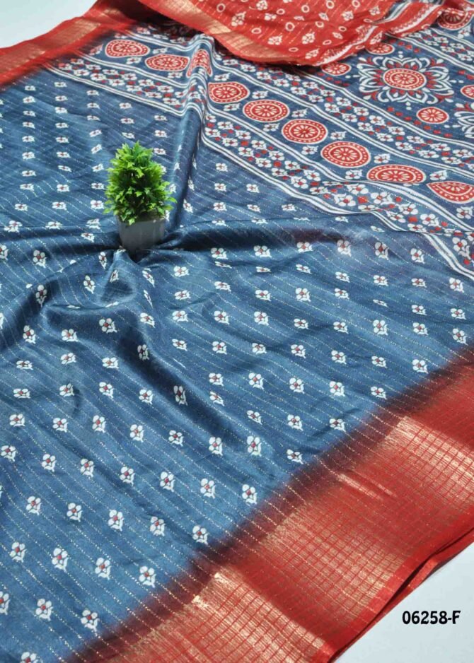 Shreenithya- 06258-F  Grey Color Elagant Dola Silk Saree CM1237254 (LR6C)