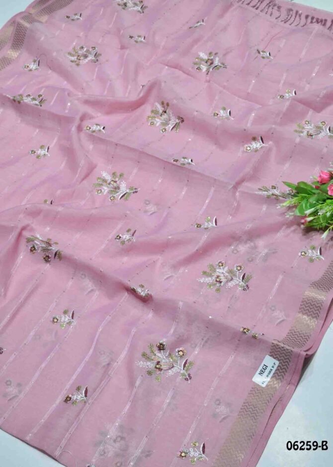 Diwishika - 06259-B   Baby Pink Color Fancy Cotton Saree CM1222852 (RR4C)