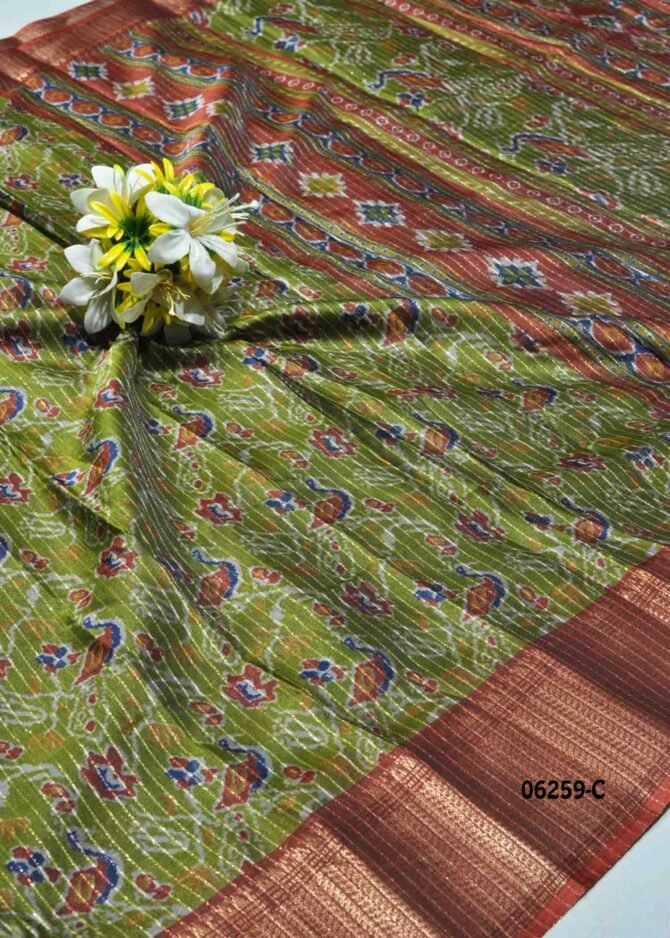 Yuvarshini - 06259-C   Green Color Stylish Dola Silk Saree CM1232990 (LR6C)