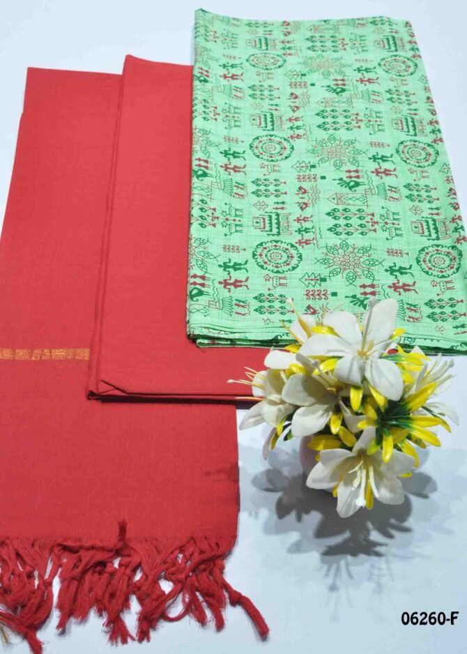 Vigana -06260-F  Mint Green Color Pure South Cotton Salwar Material CM1218241 (LR3E)