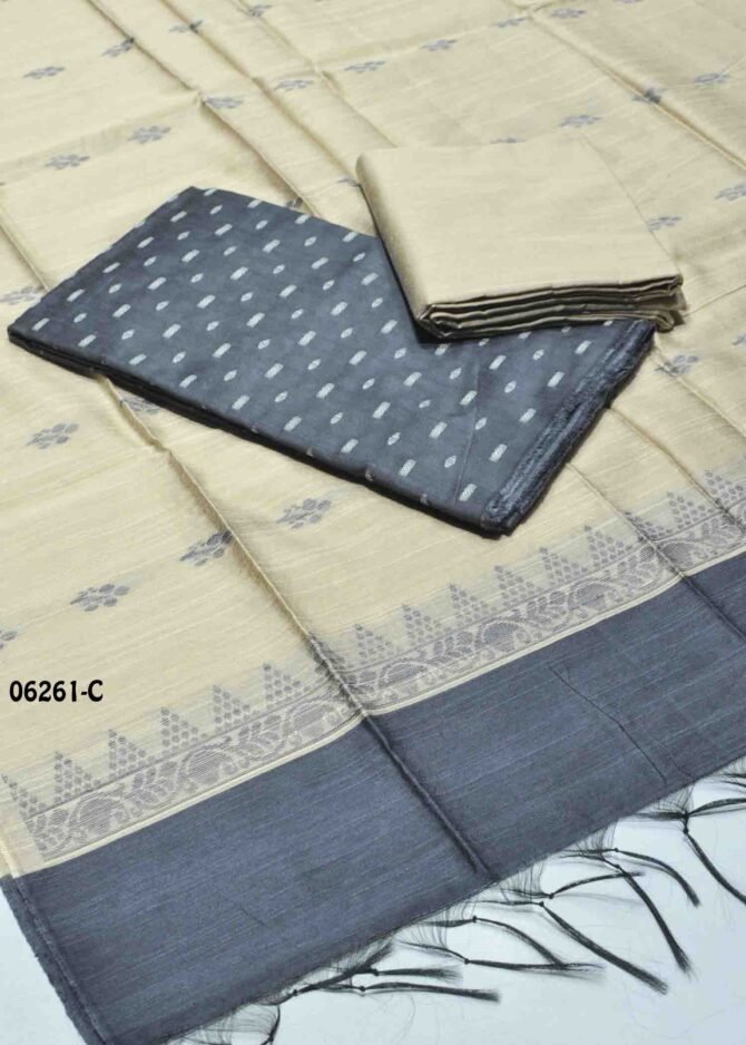 Angavai -06261-C  Graphite Grey Color Traditional Look Dupion Silky Salwar Material CM1238128 (LR3E)