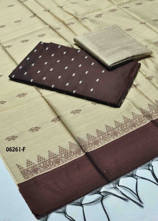 Angavai -06261-F  Dark Elm Brown Color Traditional Look Dupion Silky Salwar Material CM1238128 (LR3E)