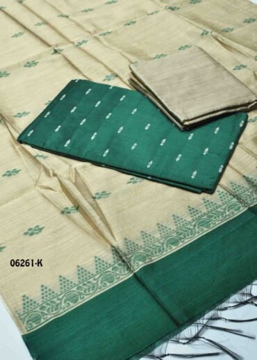 Devika - 06261-K  Racing Green Color Traditional Look Dupion Silky Salwar Material CM1238128 (LR3E)