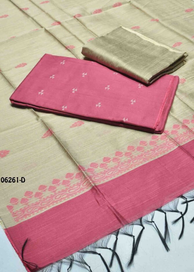 Angavai -06261-D  Lipstick Pink Color Traditional Look Dupion Silky Salwar Material CM1238128 (LR3E)