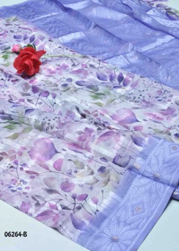 Uthra - 06264-B   Light Lavender Color Traditional Wear Chanderi Saree CM1239120 (RR1B)
