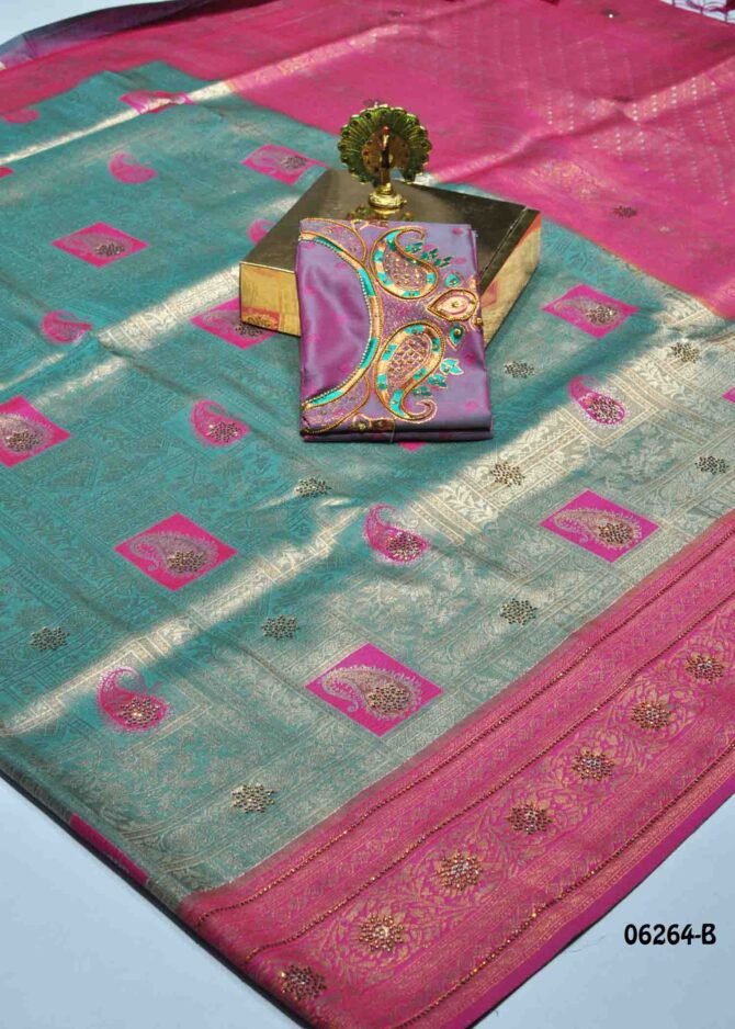 Nakshathra - 06264-B  Jungle Green Color Traditional Wear Banarasi Saree CM1229169 [RR4E]
