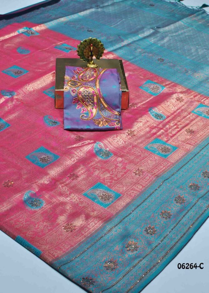 Nakshathra - 06264-C  Lipstick Pink Color Traditional Wear Banarasi Saree CM1229169 [RR4E]
