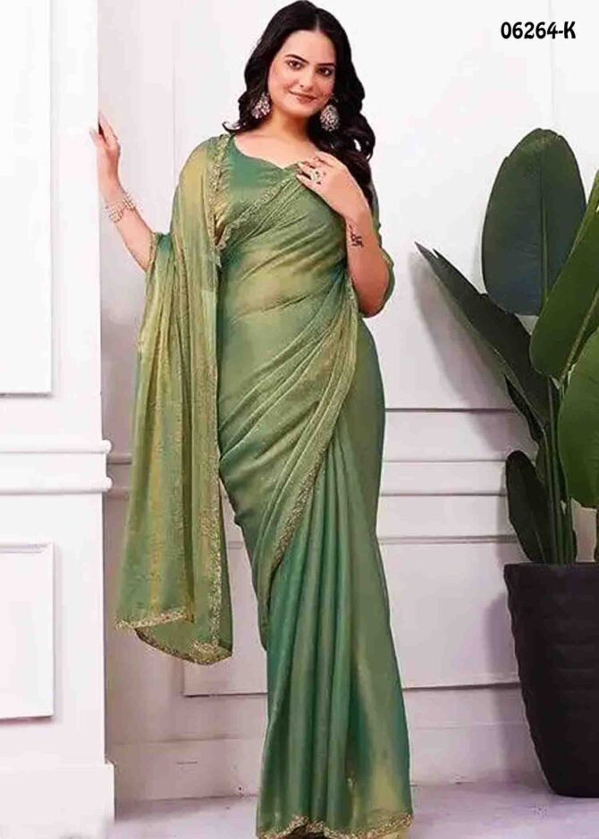 Harinika - 06264-K   Pickle Green Color Classy look with this spectacular fendy Saree CM1239197 (LR8C)