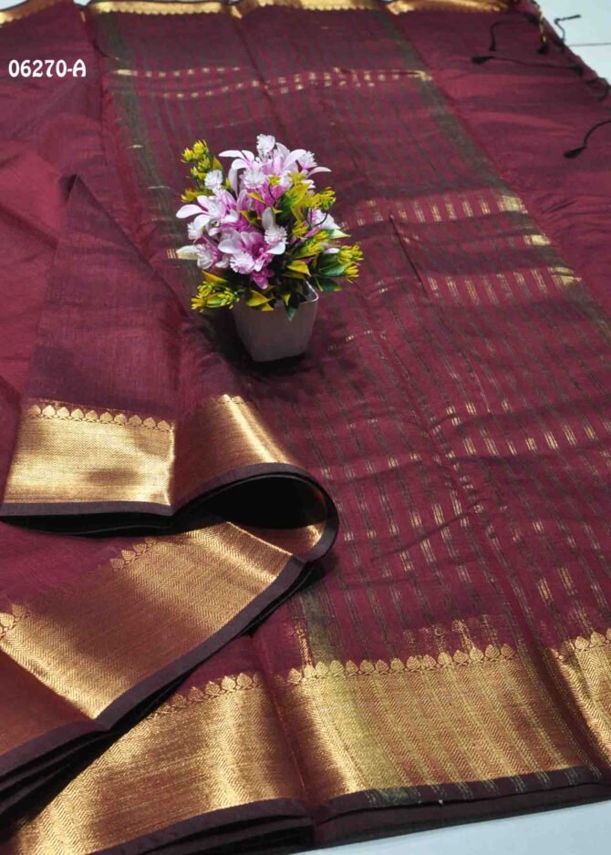 Azhagi - 06270-A  Maroon Color Rich Look Mixed Cotton Saree CM1238081 (RR9D)