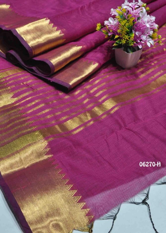 Preetha - 06270-H  Magenta Color Rich Look Mixed Cotton Saree CM1238081 (RR9D)