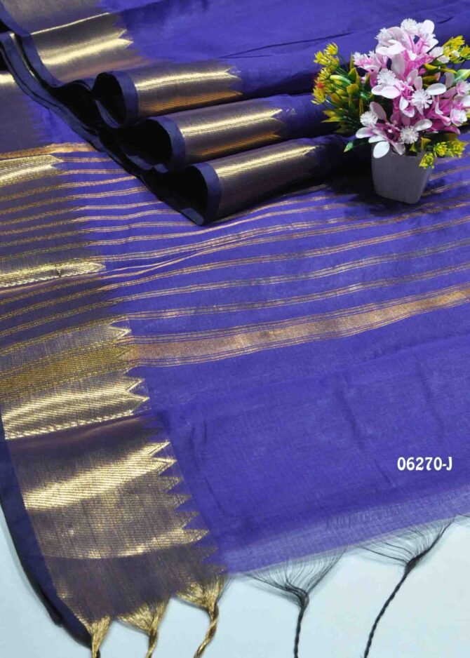 Preetha - 06270-J  Violet Color Rich Look Mixed Cotton Saree CM1238081 (RR9D)