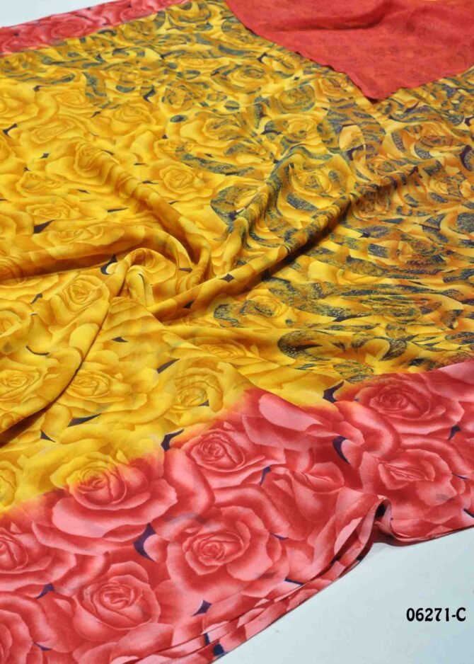 Indira -06271-C  Yellow Color Simply Soft Georgette Saree CM1222382 [LR9D]