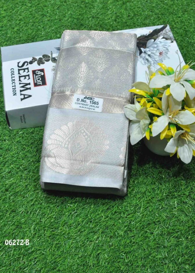 Vinaya - 06272-B  Trout Grey Color Traditional Wear Lichi Silk Saree CM1222758 [RR4E]