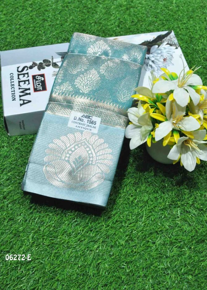 Vinaya - 06272-E  Ocean Green Color Traditional Wear Lichi Silk Saree CM1222758 [RR4E]