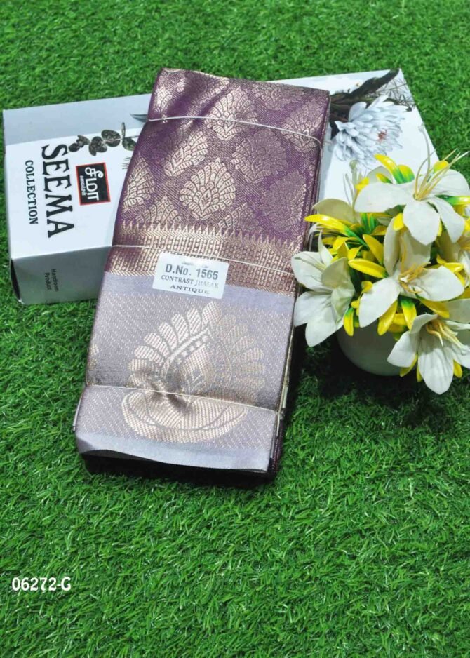 Vinaya - 06272-G  Berry Purple Color Traditional Wear Lichi Silk Saree CM1222758 [RR4E]