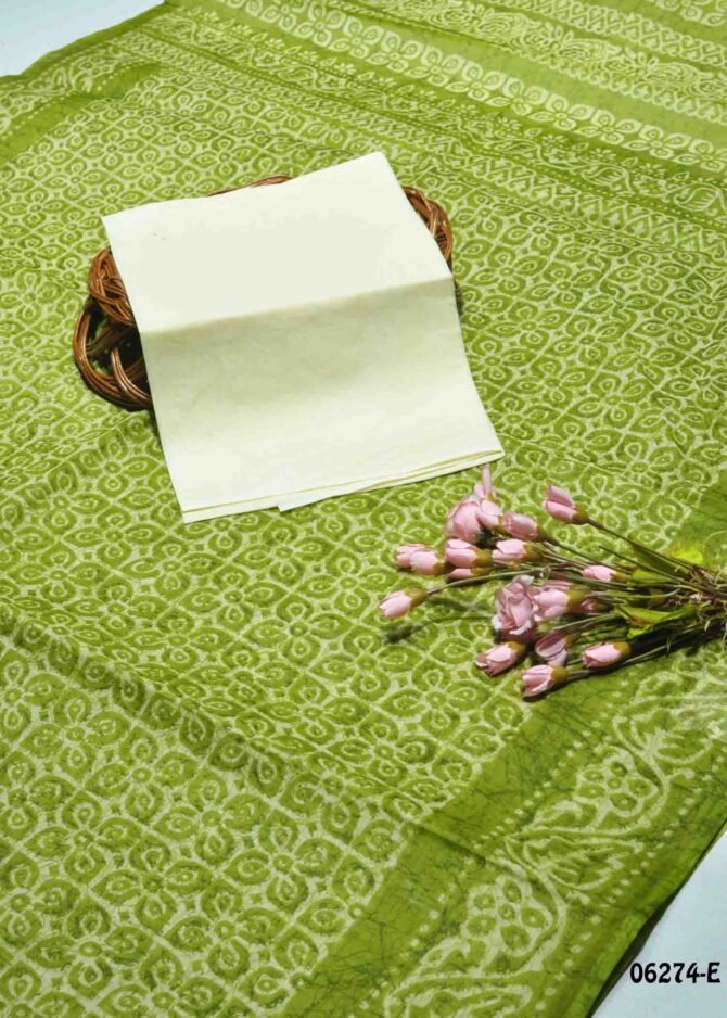 Vineshka 06274-E  PearGreen Color Summer Wear Pure Cotton Saree CM1219853 [LR9E]
