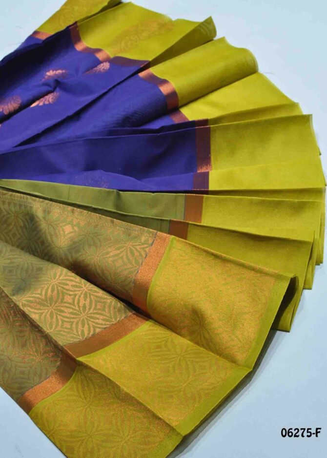 Poontamil - 06275-F  Royalty Violet Color Beautiful Traditioal Look Silk Cotton Saree CM1104025 (RR4D)