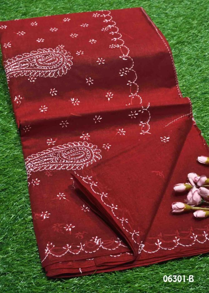 Mahara -06301-B Maroon Color Summer Cool Pure Cotton Saree CM1205759 [RR5B]