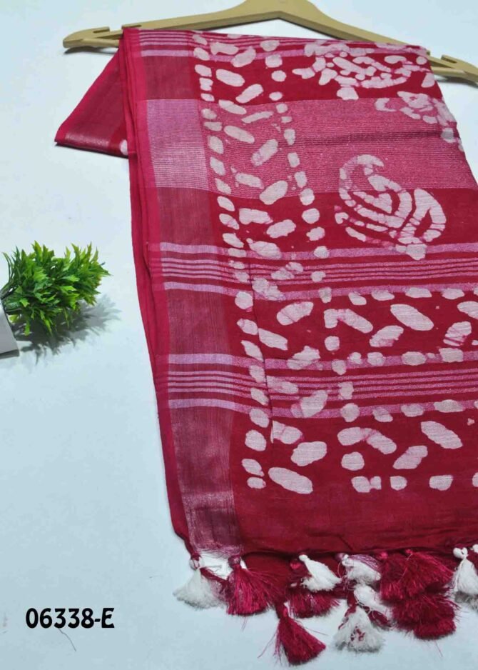 Rohini - 06338-E Bright Pink Color Summer Cool Handloom Cotton Saree CM1235256 (LR2E)