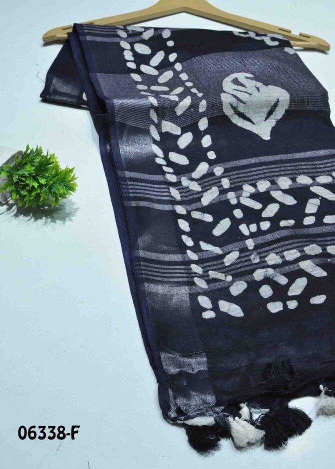 Rohini - 06338-F Black Color Summer Cool Handloom Cotton Saree CM1235256 (LR2E)