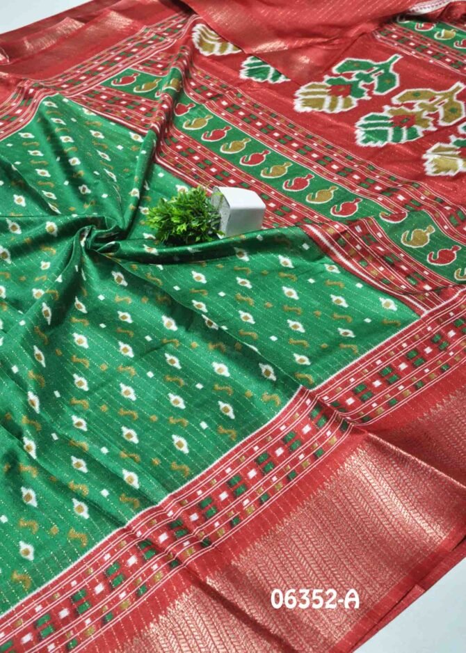 Lakshana 06352-A Green Color Beautiful Look  Dola Silk Saree CM1236535 (LR5B)
