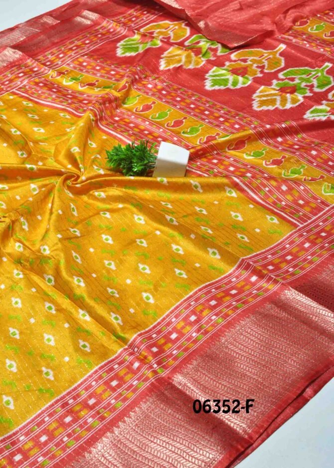 Lakshana 06352-F Yellow Color Beautiful Look  Dola Silk Saree CM1236535 (LR5B)
