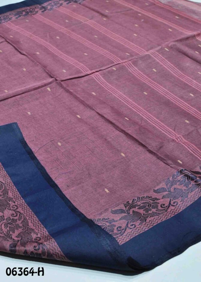 Ambiga -06364-H Purple Color Summer Cool Bengal Cotton Saree CM1236115 [LR6D]