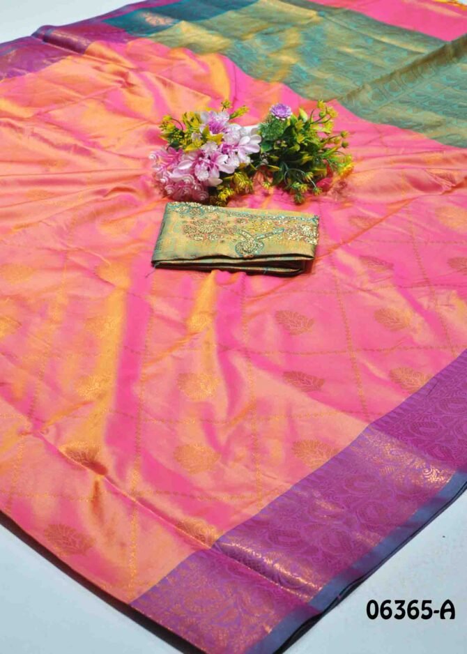 Harshini -06365-A Pink Color Grand Look Traditional Wear Soft Silk Saree CM1207543 [LR6E]