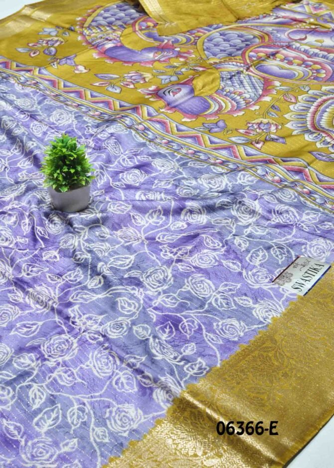 Hema-06366-E Lavender Color Elagant Look Dola Silk Saree CM1237397 (LR6E)