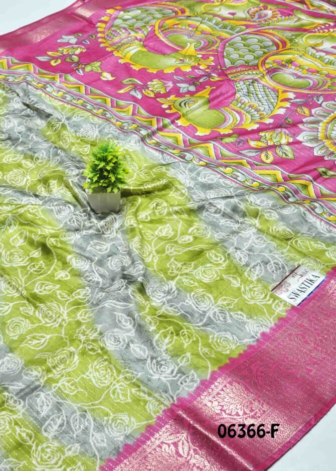 Hema-06366-F Pear Green Color Elagant Look Dola Silk Saree CM1237397 (LR6E)