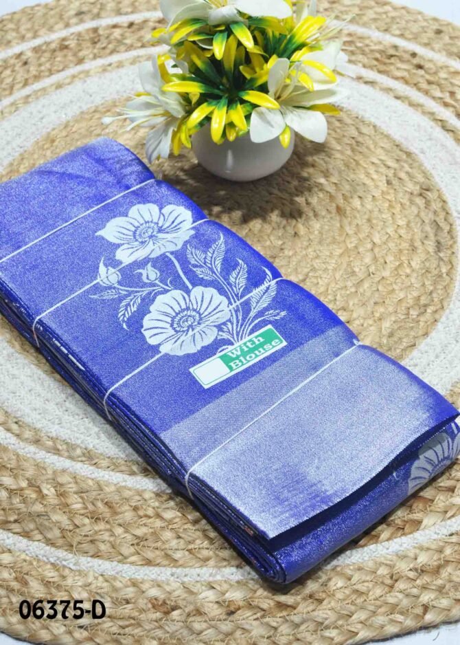 Smirthi -06375-D Blue Color Poly Silk Cotton Saree CM1237812 (LR7E)