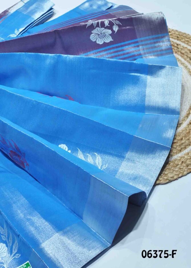 Smirthi -06375-F Pacific Blue Color Poly Silk Cotton Saree CM1237812 (LR7E)