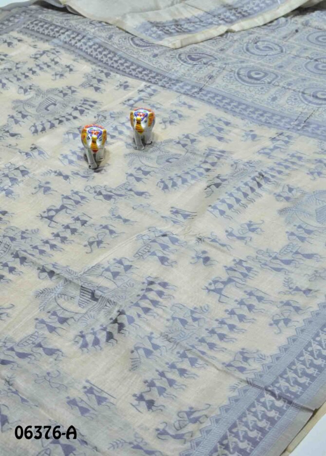 Deepa -06376-A Tan Color Kalamkari Printed Fancy Cotton Saree CM1238390 [LR8B]