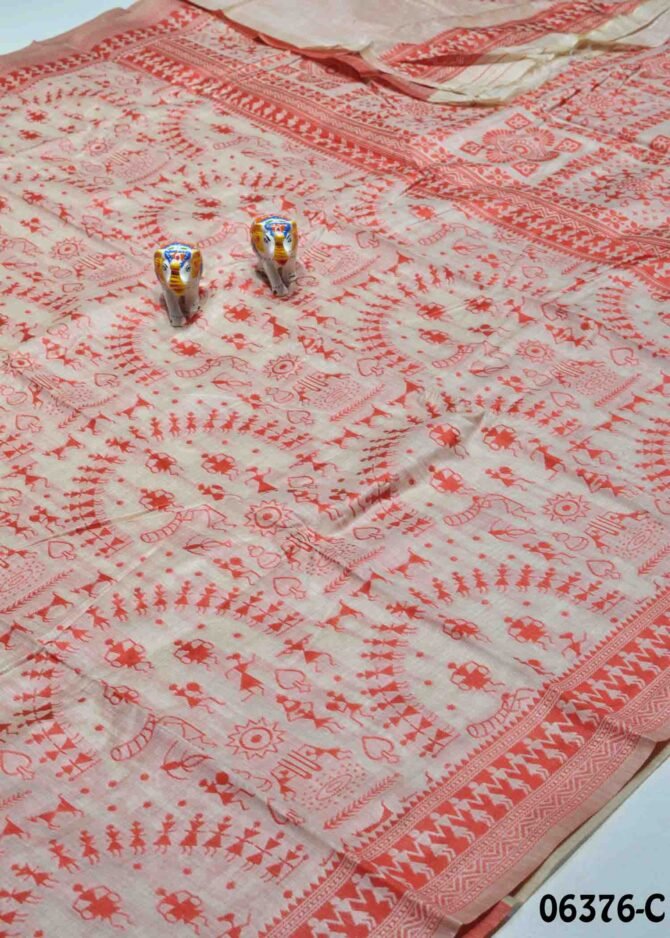 Deepa -06376-C Tan Color Kalamkari Printed Fancy Cotton Saree CM1238390 [LR8B]