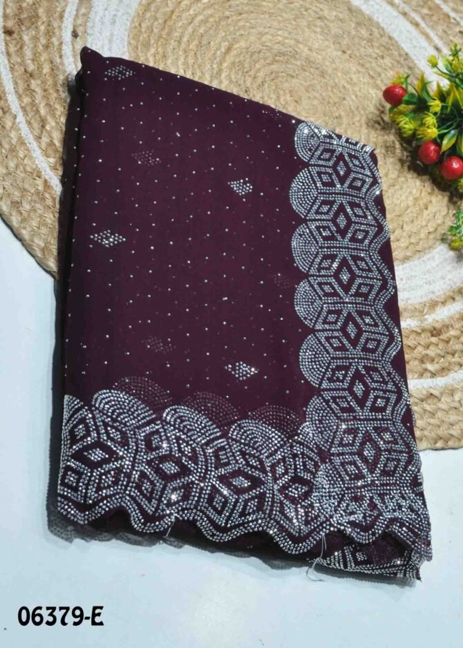 Desika -06379-E Deep Purple Color Heavy Stone Work Beautiful Georgette Saree CM1233964 [LR8B]