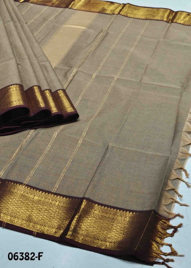 Devika -06382-F Taupe Brown Color Traditional Look VG Cotton Saree CM1239715 [LR8D]