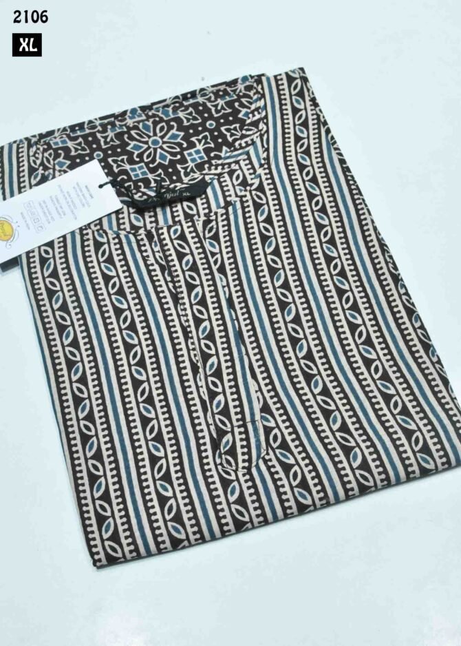 Pranjul - 2106-XL  Dark Brown Color Cotton Nighty Readymade CM1226330 (LR1C)