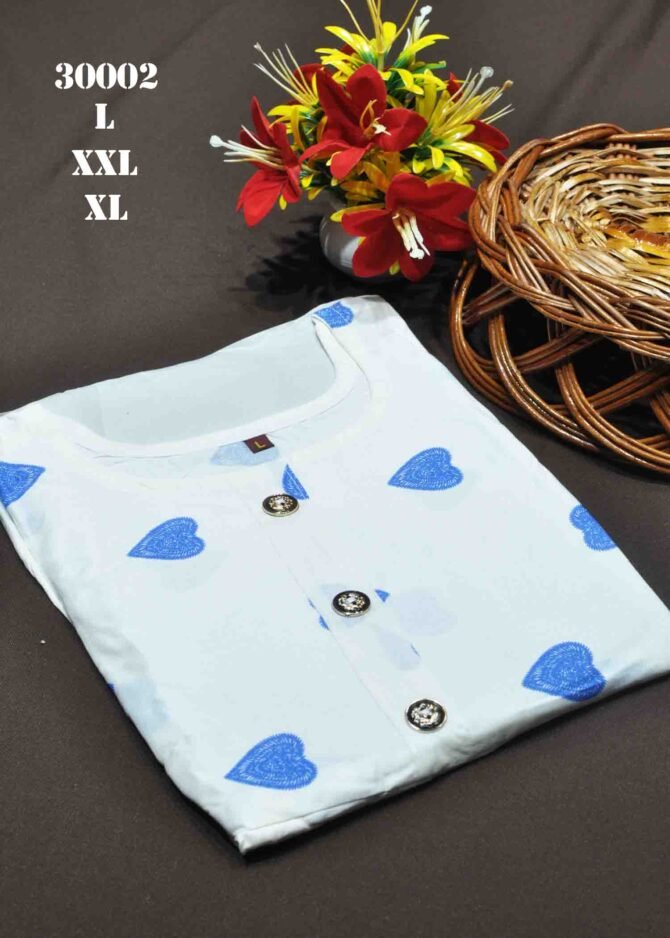 Anitha -30002 White Color Women's Rayon Fabric Printed Trendy Umbrella kurties CM1214097 [LR2C]