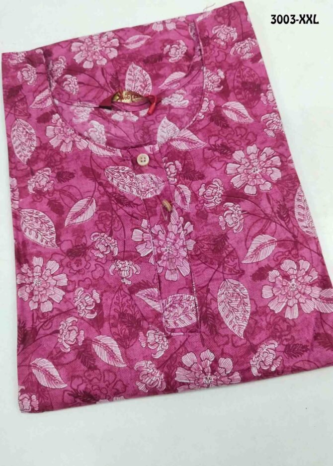 Shree-Ganesh - 3003-XXL  Pomegranate Pink Color Cotton Nighty Readymade CM1221268 (RR3B)