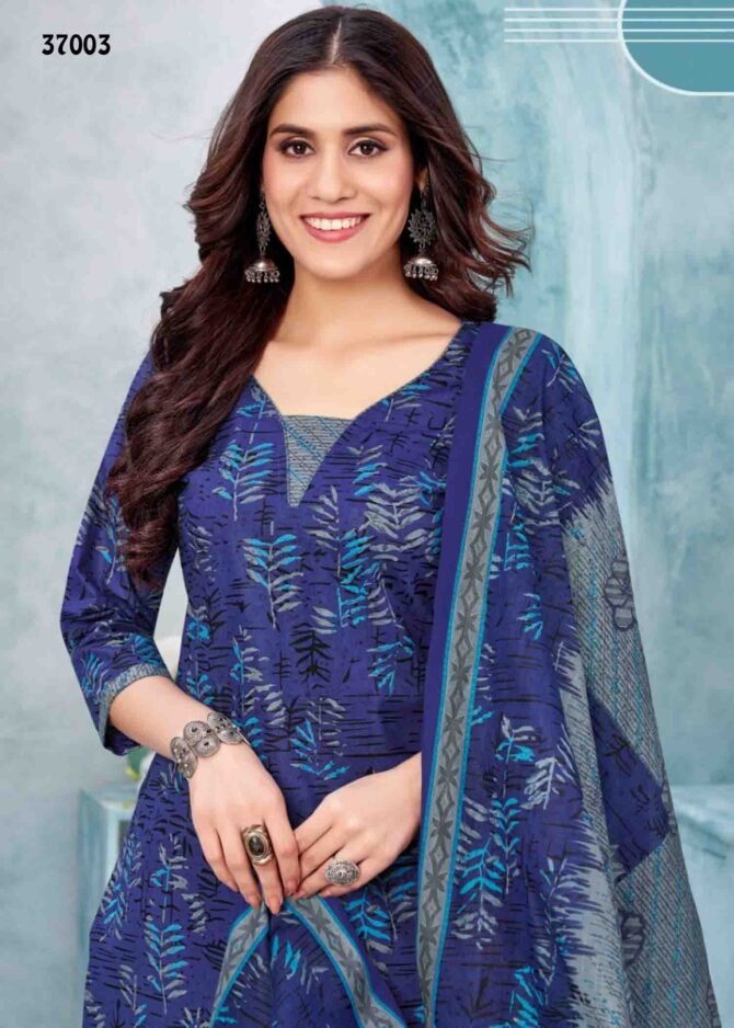 Balaji Cotton Kumkum Vol-37 - 37003   Yale Blue Color Cotton Salwar Material CM1226311 (RR1E)