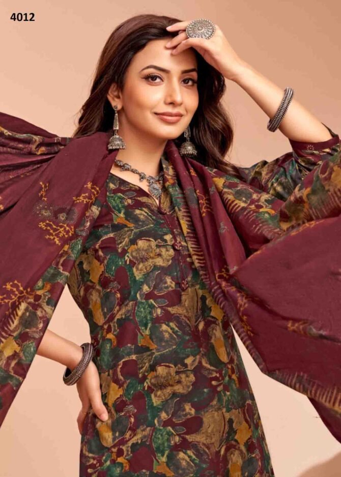 Balaji Trendy Cotton Vol-4  - 4012  Multi Color Cotton Salwar Material CM1226309 (RR4B)